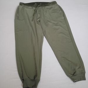 Mandala Olive Green Women's Jogger Pants Sz 2XL